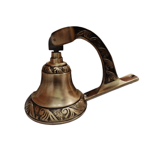 BRASS EMBOSSED DOOR BELL (ANTIQUE)